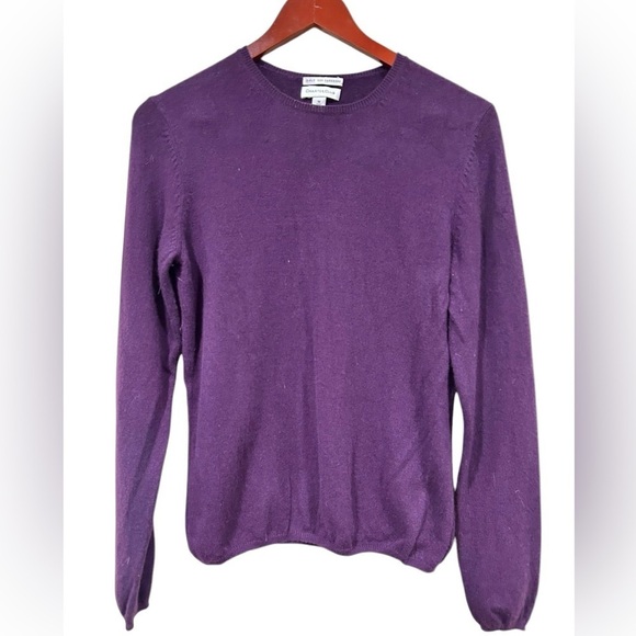 Vintage Charter Club 2 Ply Cashmere Top Long Sleeved Purple Soft Cozy Winter Med - Picture 2 of 6